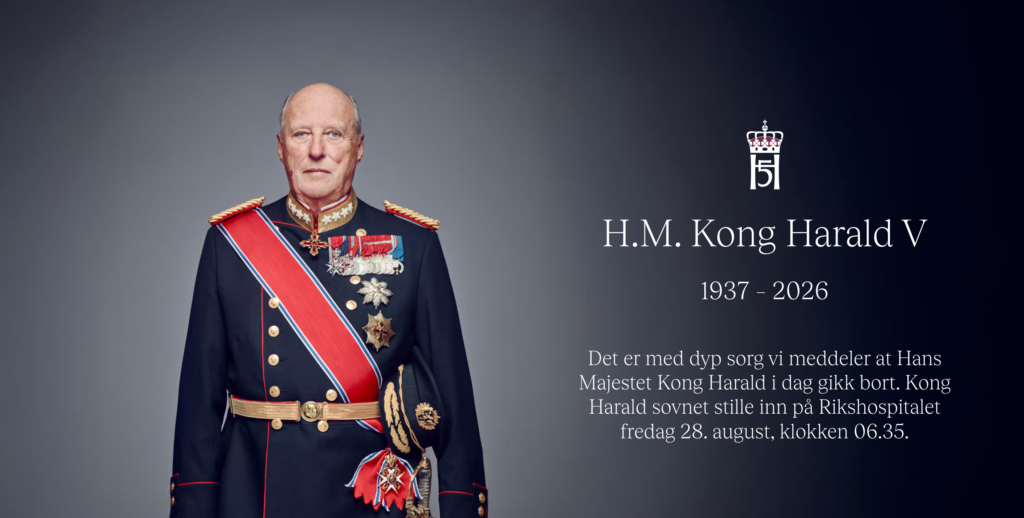 Kong Harald V er død, 89 år gammel.